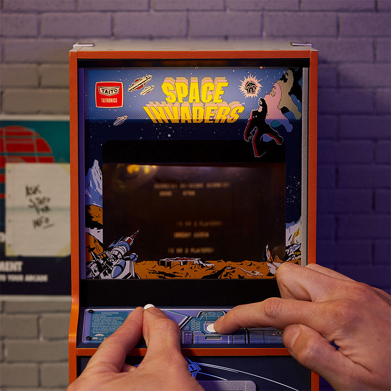 Space Invaders Quarter Scale Arcade Cabinet + Coin.