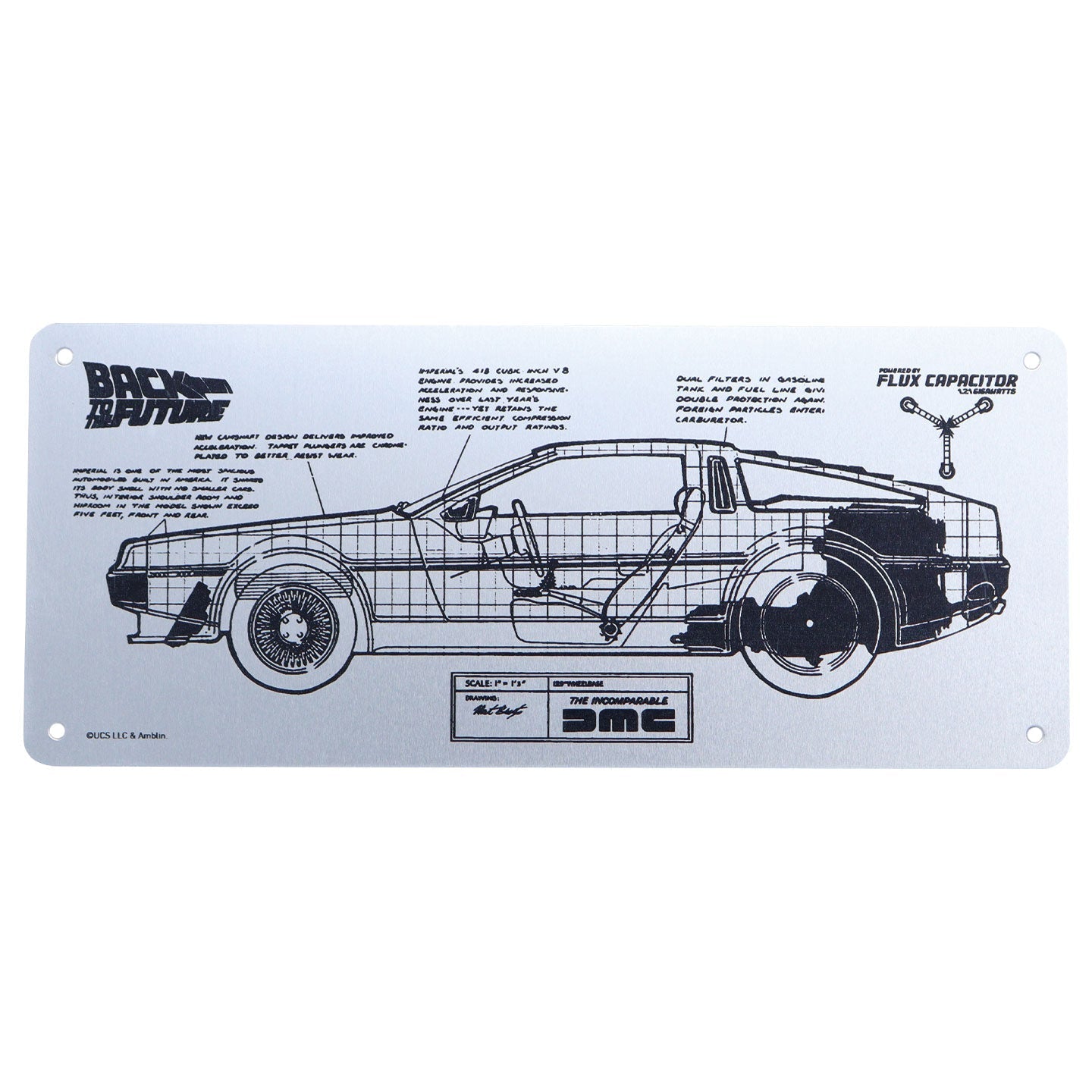 Objet collector Retour vers le Futur - DeLorean Schematic Fan-Plate