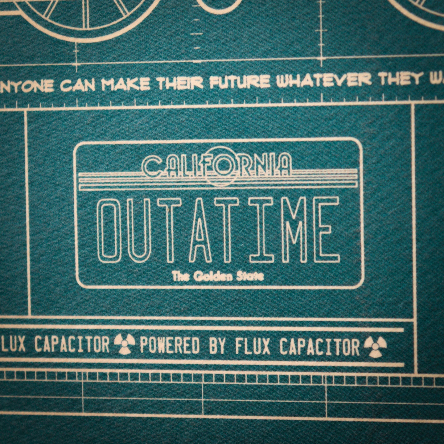 Affiche collector Retour vers le Futur - Time Machine Blueprint A3