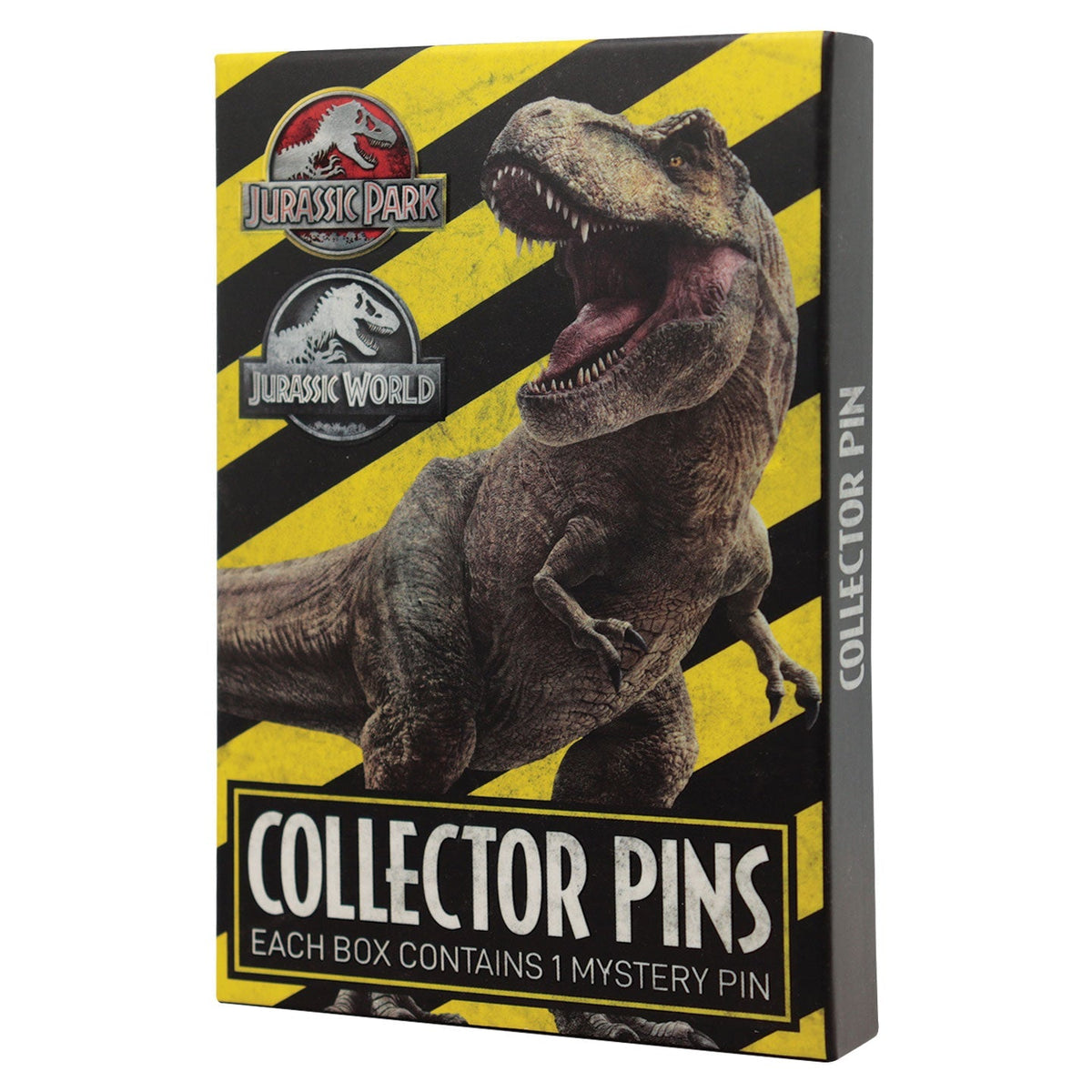 Display de 12 blind boxes Jurassic Park & Jurassic World - pin’s mystère - blind box angle