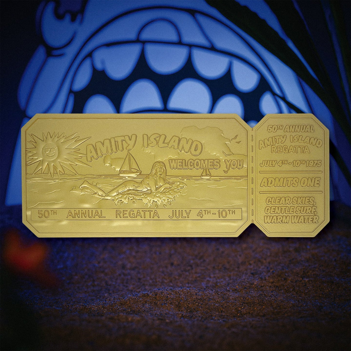 Objet collector Les Dents de la Mer - 50th Anniversary 24K Gold Plated Regatta TicketTObjet collector Les Dents de la Mer - 50th Anniversary 24K Gold Plated Regatta TicketiObjet collector Les Dents de la Mer - 50th Anniversary 24K Gold Plated Regatta TicketcObjet collector Les Dents de la Mer - 50th Anniversary 24K Gold Plated Regatta TicketkObjet collector Les Dents de la Mer - 50th Anniversary 24K Gold Plated Regatta TicketeObjet collector Les Dents de la Mer - 50th Anniversary 24K Gold Plated Regatta Tic