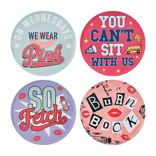 Set de 4 sous-verres métal imprimés Mean Girls