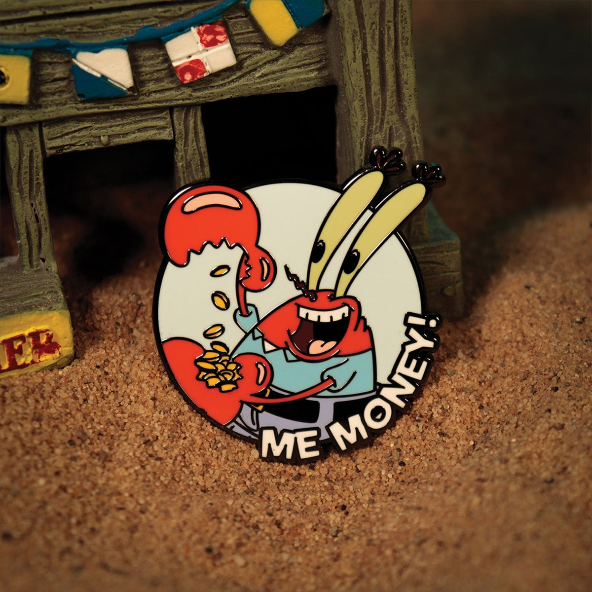 Display de 12 blind boxes Bob l’éponge - pin’s mystère - mise en situation 6