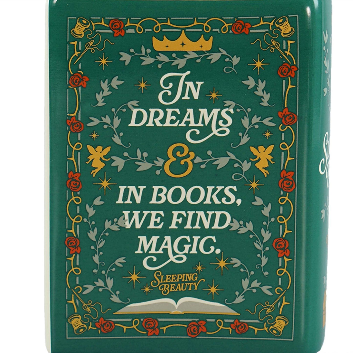 Sleeping Beauty ceramic book planter - 14 cm