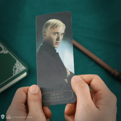 Stylo baguette avec socle & marque-page lenticulaire Drago Malefoy