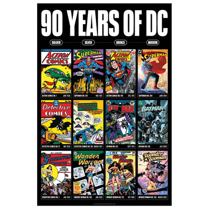 Affiche collector DC Comics - 90 Years of DC