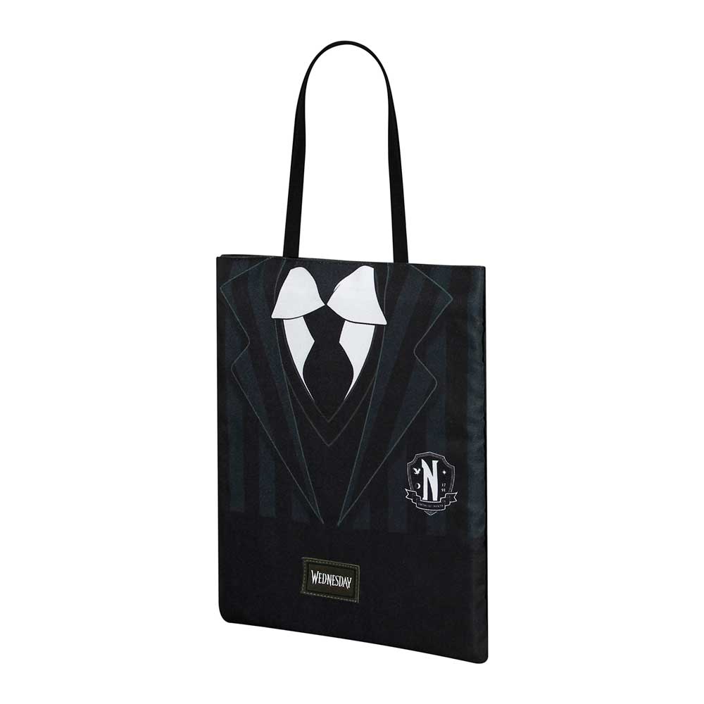 Mercredi Uniform-Sac de Courses Shopping Bag, Noir