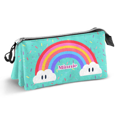 Disney Minnie Mouse "Rainbow" Triple Pencil Case