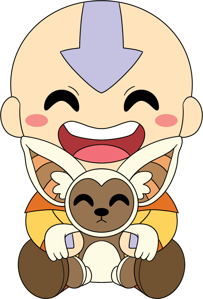 Aang and Momo Sit Plush (1ft)