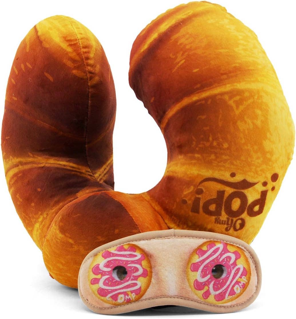 Oh My Pop! Croissant-Coussin de Cou et Masque de Sommeil