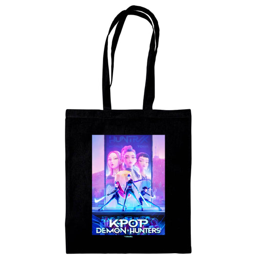 Black K-POP Demon Hunters Tote Bag - Main Poster