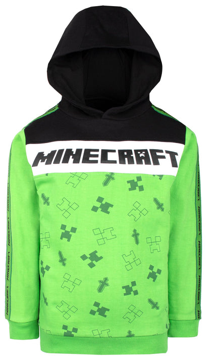 Sweat à capuche Minecraft – vert / noir