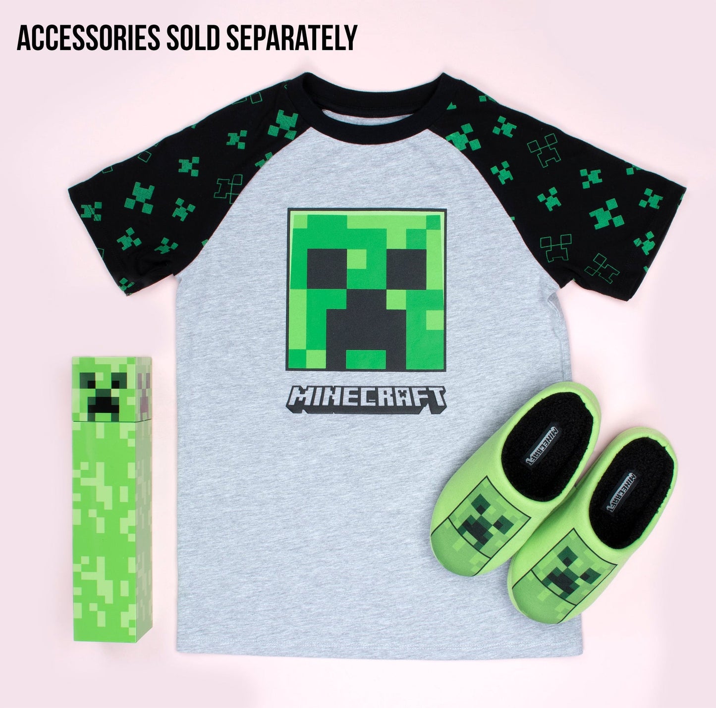 T-shirt Minecraft – Creeper T-shirt – gris