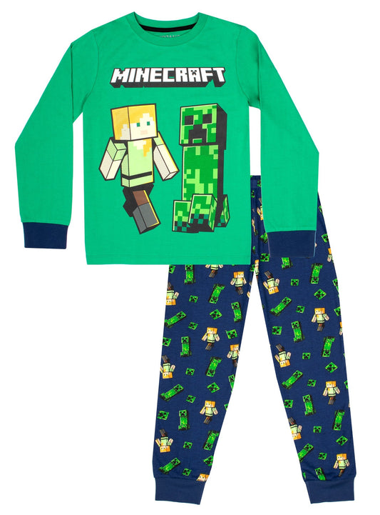 Minecraft Pyjamas – green & blue