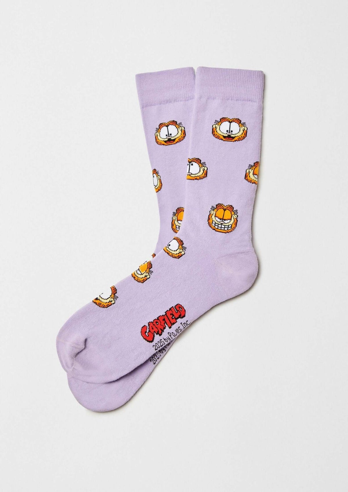 Chaussettes BeGarfield Faces Mauve