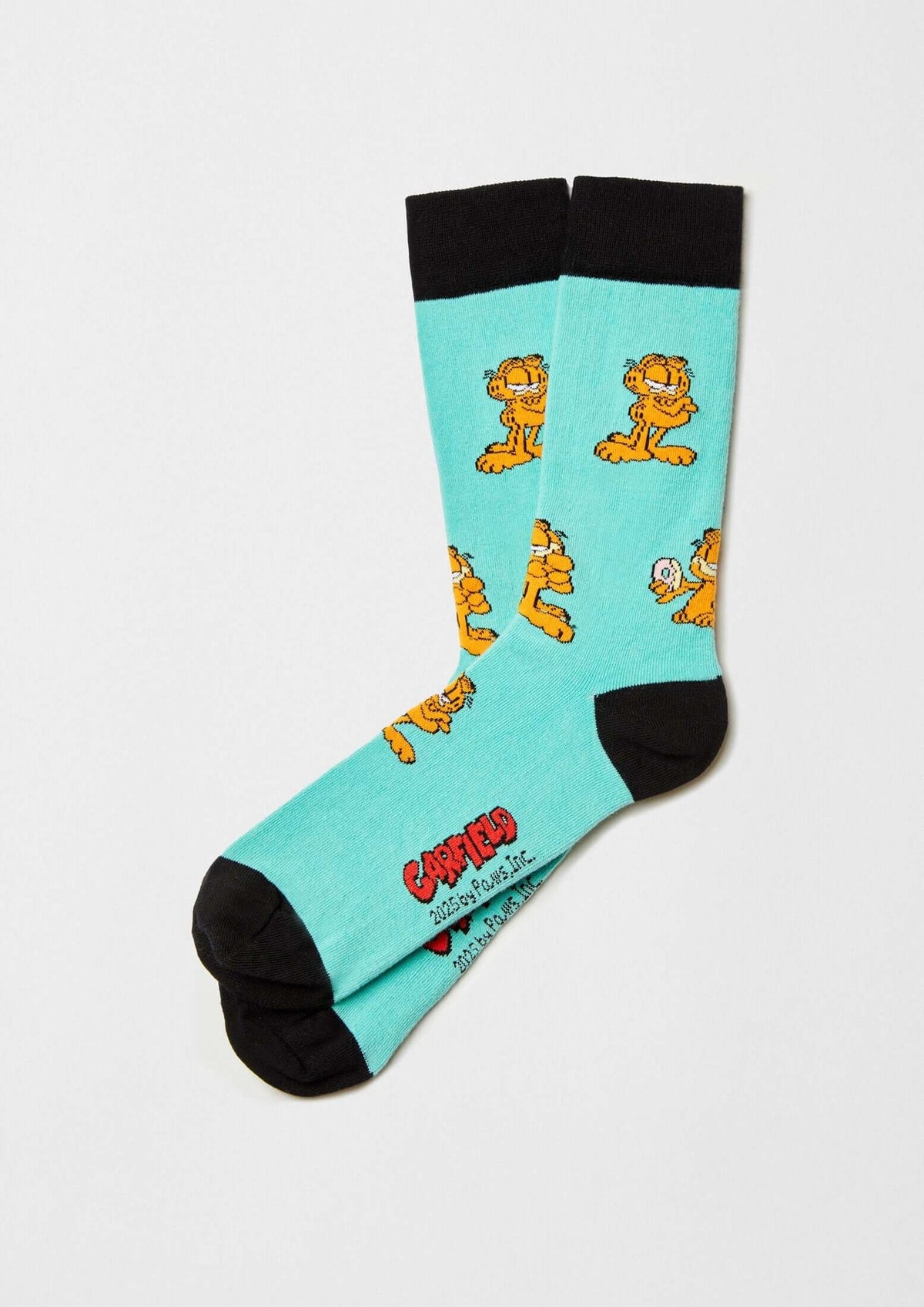 Chaussettes BeGarfield Poses Bleu Turquoise