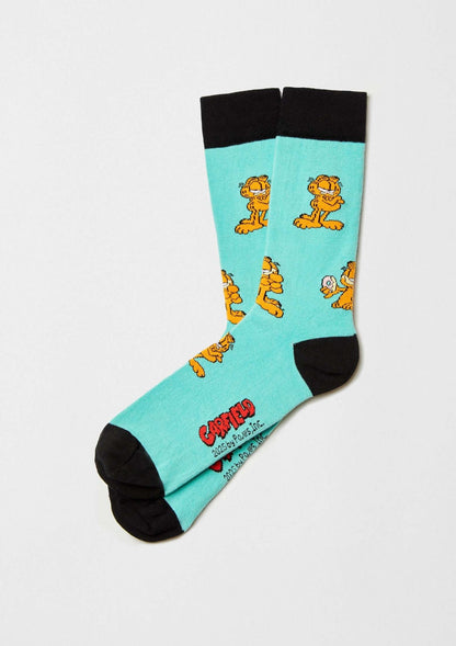 Chaussettes BeGarfield Poses Bleu Turquoise