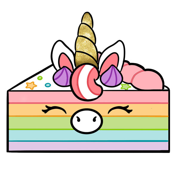 Peluche Comfort Food – Gâteau Licorne