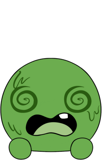 Confused Slimecicle Stickie (6in)