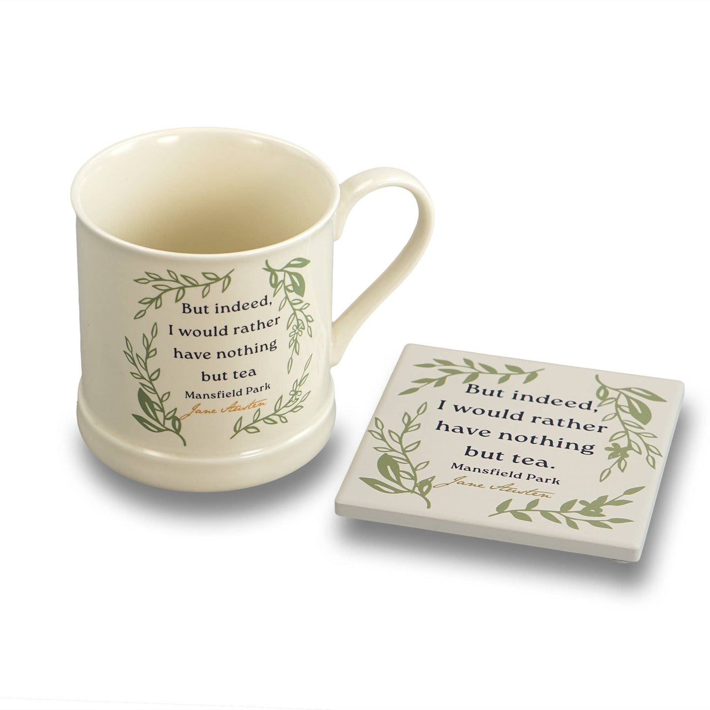 Jane Austen Ceramic Coaster - Mansfield Park