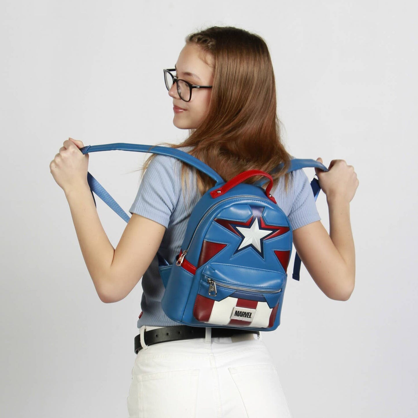 Marvel Captain America Courage-Sac à dos Heady, Bleu