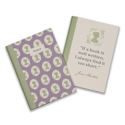 Set of 2 A6 Jane Austen notebooks