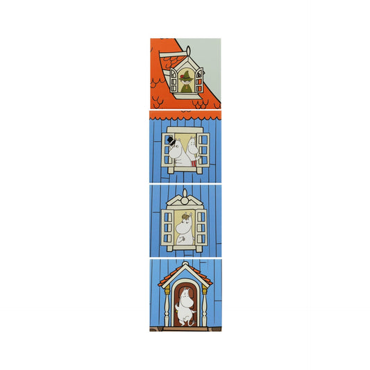 Set of 4 Moomin ceramic coasters - house