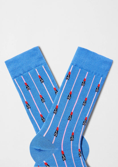 Chaussettes BeEmilyInParis Rouge à lèvres Bleu