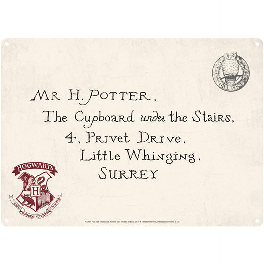 Plaque décorative en métal Harry Potter - lettres