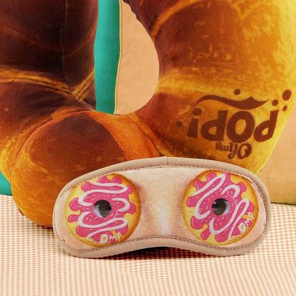 Oh My Pop! Croissant-Coussin de Cou et Masque de Sommeil