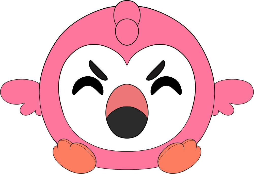 Mad Flamingo Stickie (6in)