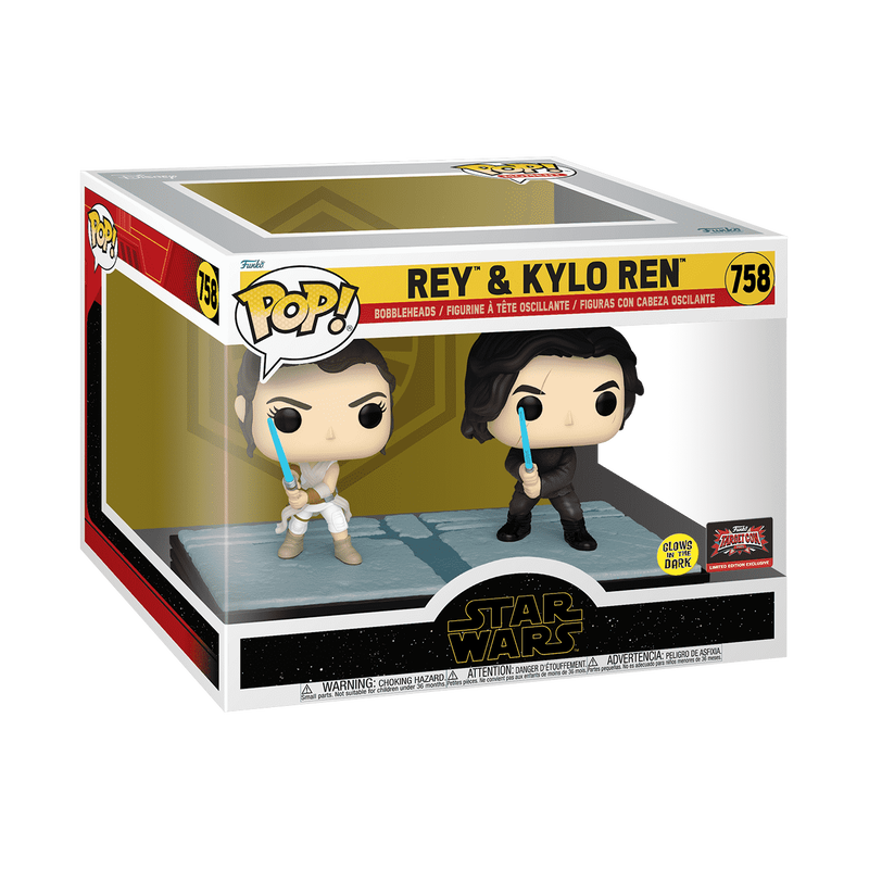 Pop! Moment Rey & Kylo Ren (Glow) #758 - vue officielle Funko 2