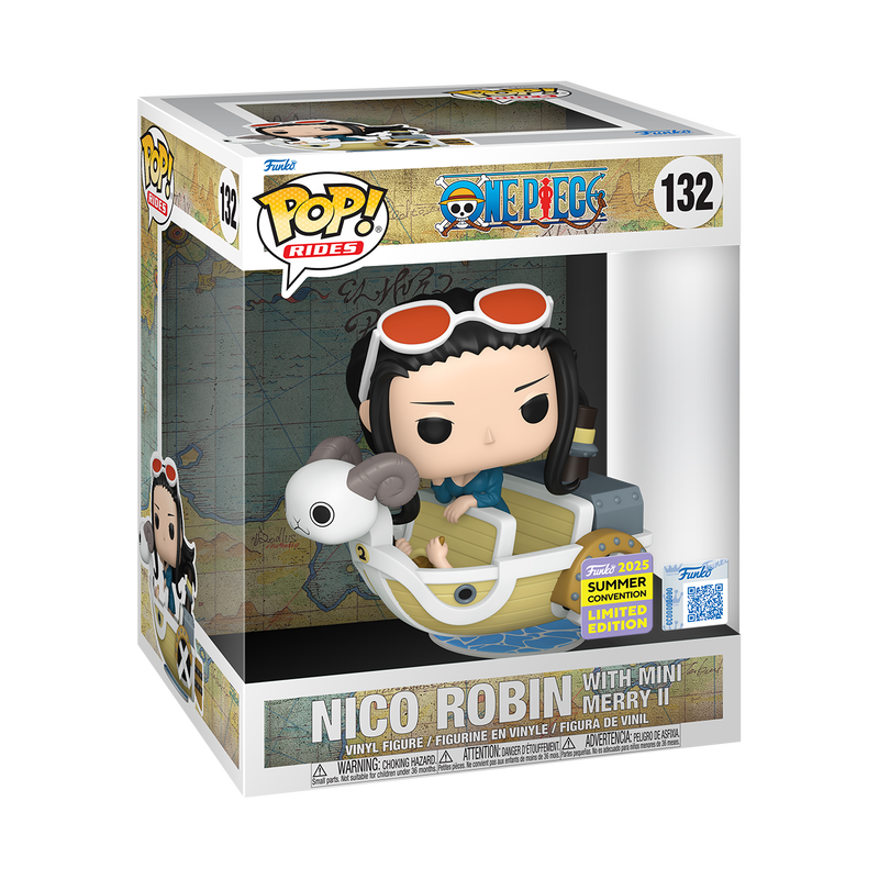 Pop! Rides Deluxe Nico Robin avec Mini Merry II - packaging Summer Convention