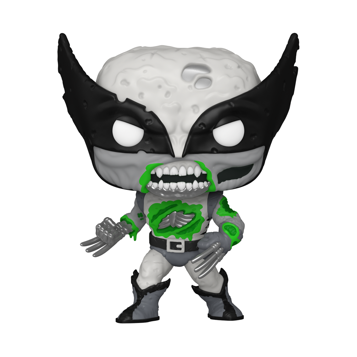 Pop! Zombie Wolverine (Noir & Blanc) (Glow) - vue avant officielle