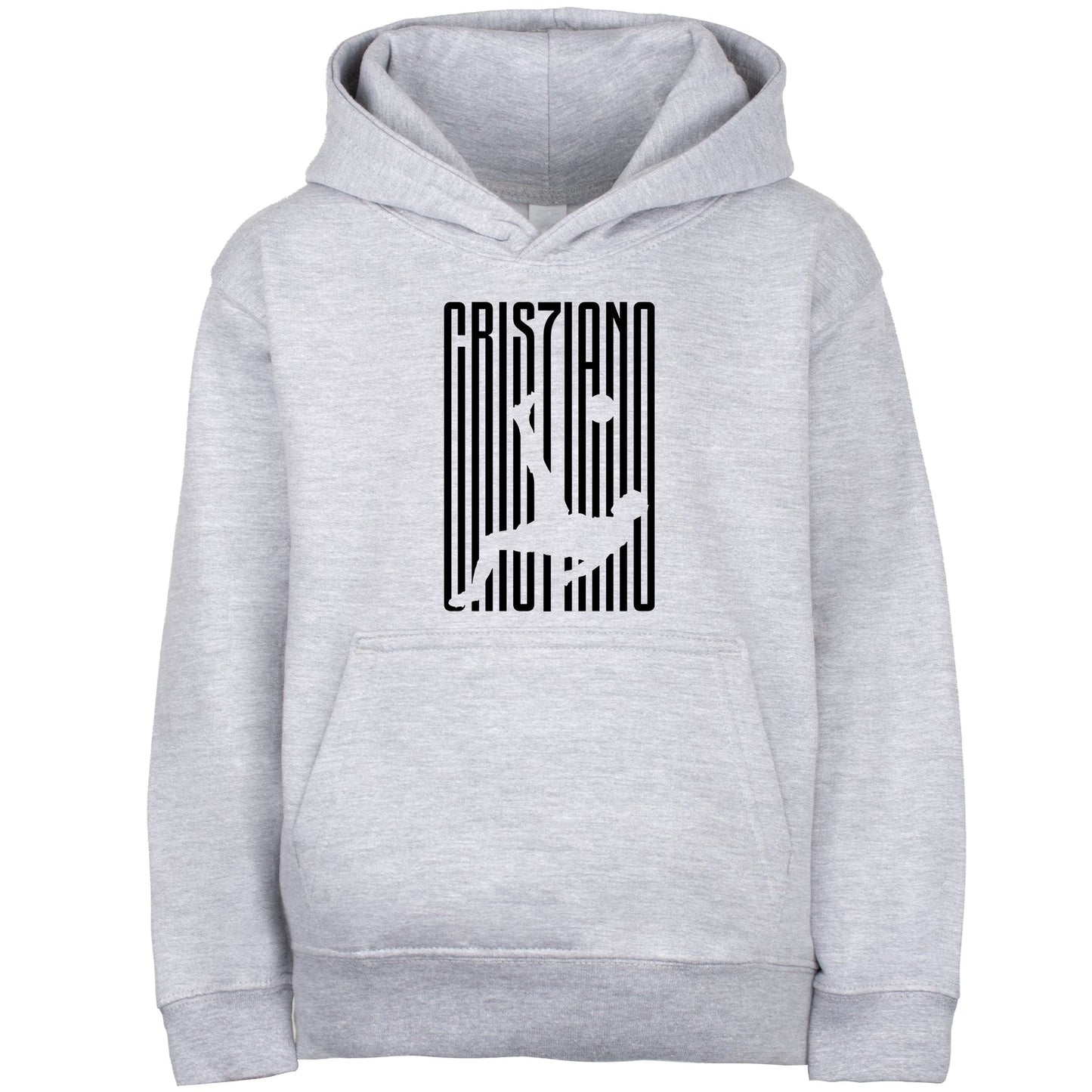 Sweat à capuche football – Fringoo gaming gris for Boys Cotton Rich Soft Hooded – Cristiano Kick gris