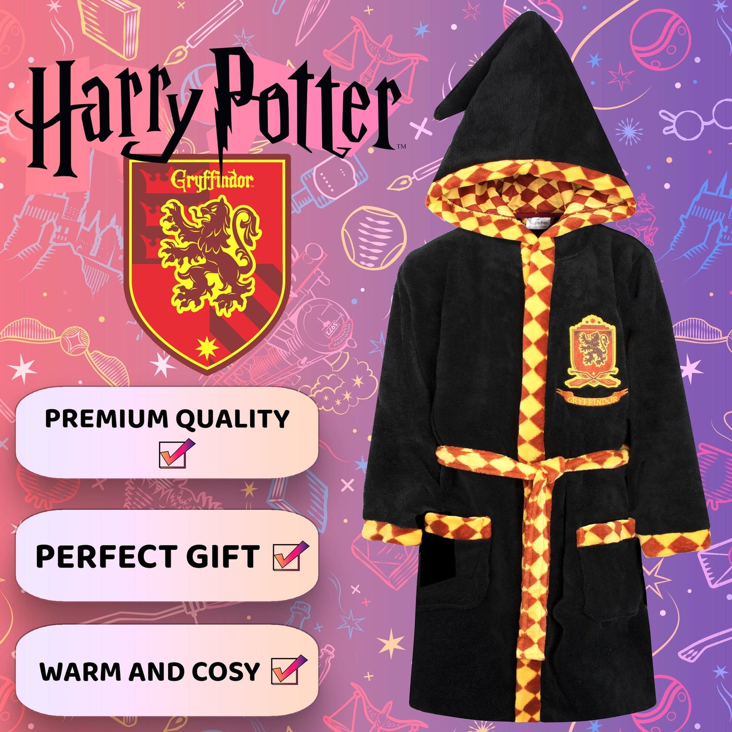 Peignoir – Harry Potter – noir