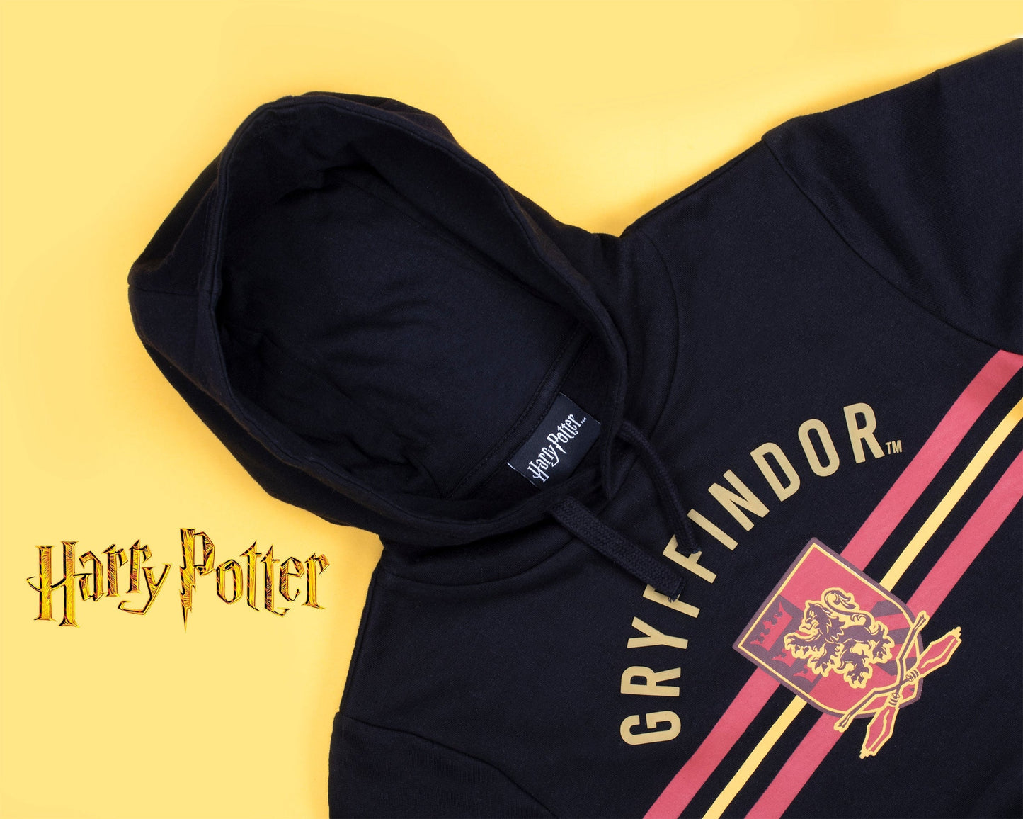 Sweat à capuche Harry Potter – noir et Yellow
