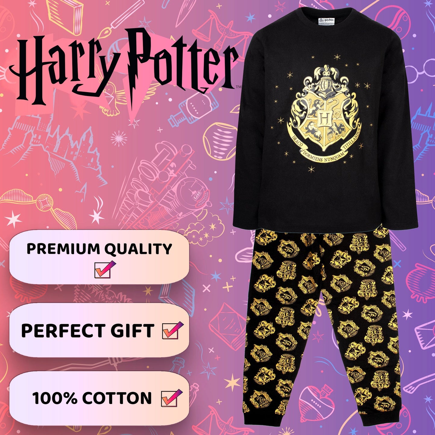 Pyjama – Set Harry Potter – noir