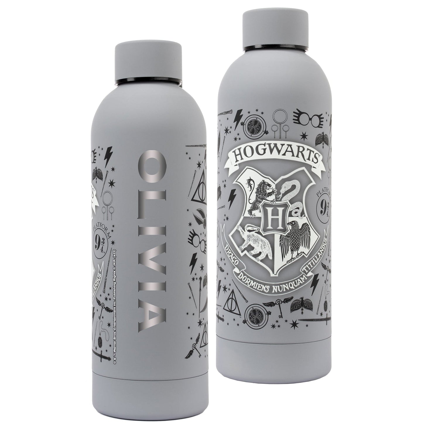 Gourde en acier inoxydable – Harry Potter acier inoxydable Bottle – gris