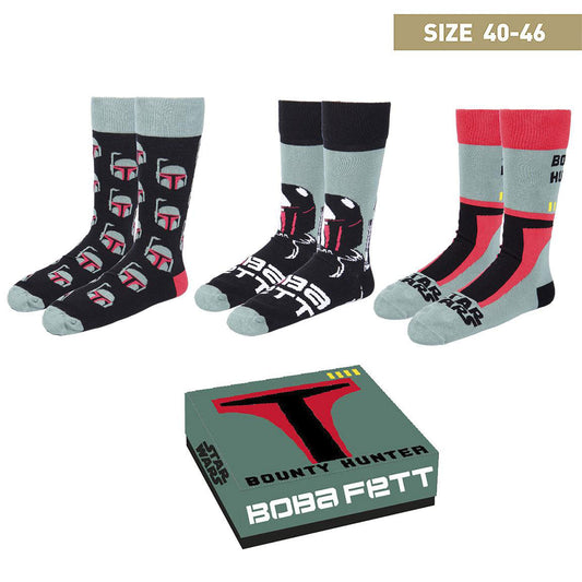 3 pairs of Star Wars socks - Boba Fett