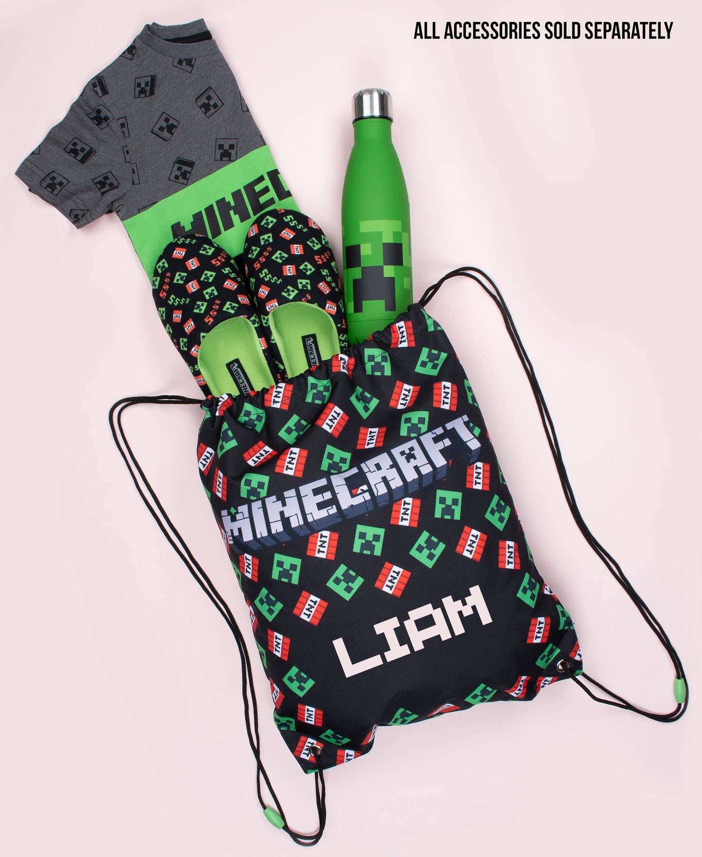 Chaussons enfant – Minecraft – noir Pattern