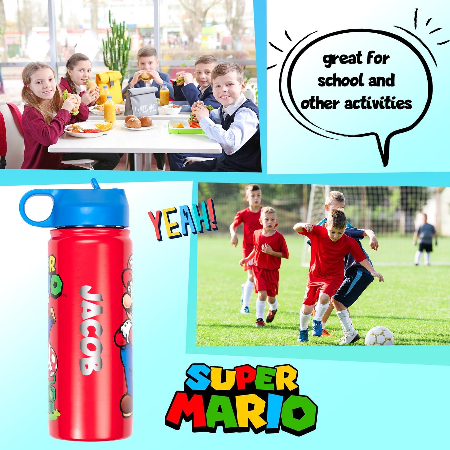 Gourde en acier inoxydable – Bottle – Mario Brothers