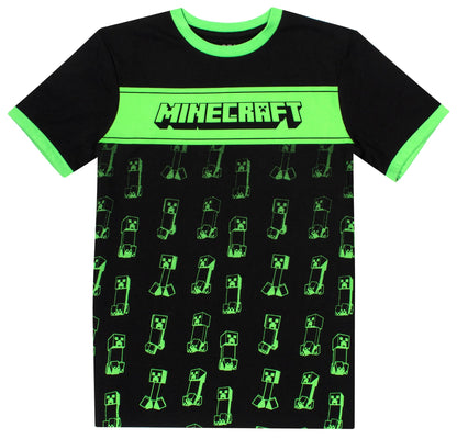 T-shirt Minecraft – Creeper T-shirt – noir & vert