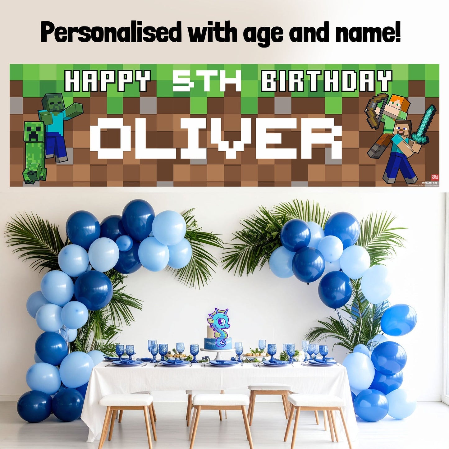 Bannière d’anniversaire – Minecraft