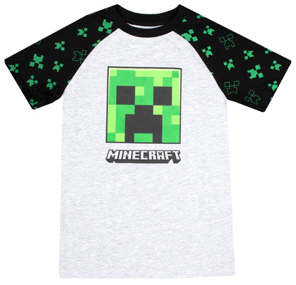 T-shirt Minecraft – Creeper T-shirt – gris