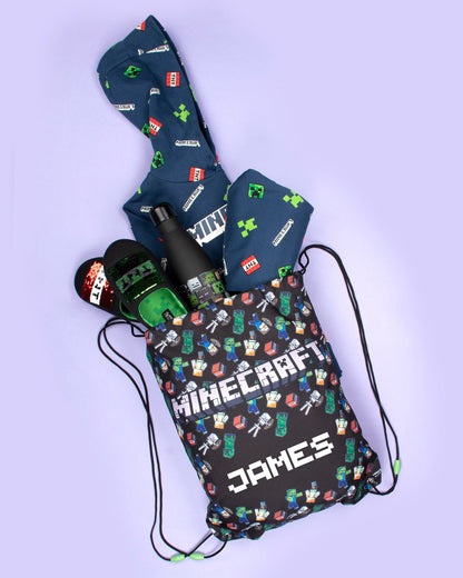 Sweat à capuche Minecraft – Creeper Pattern – Navy