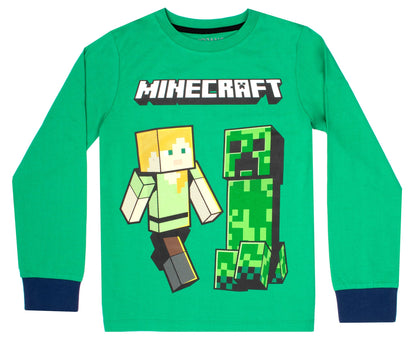 Pyjama Minecraft – vert & bleu