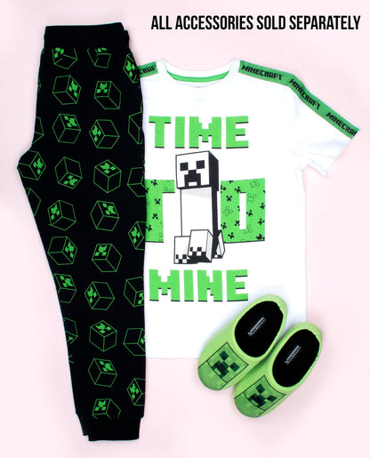 T-shirt Minecraft – 'Time to Mine' T-shirt – blanc