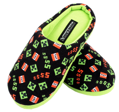 Chaussons enfant – Minecraft – noir Pattern