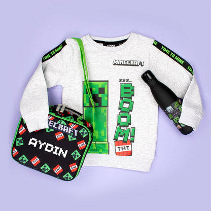 Sweat Minecraft – vert Creeper – gris